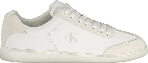 White Polyester Men's Sneaker