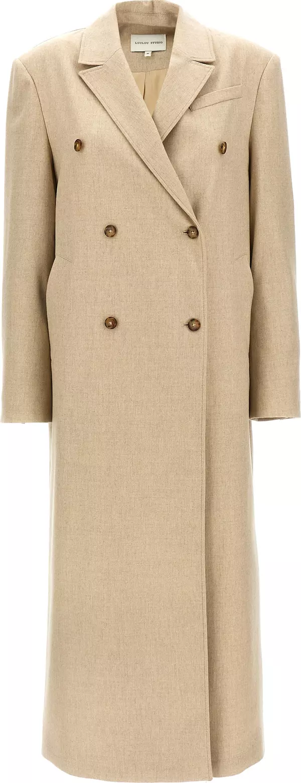 Beige Virgin Wool Coat