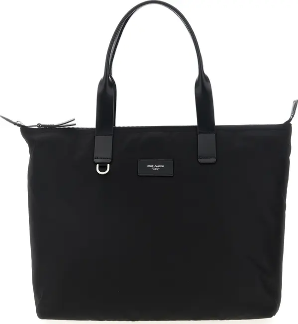 Black Polyamide Tote Bag