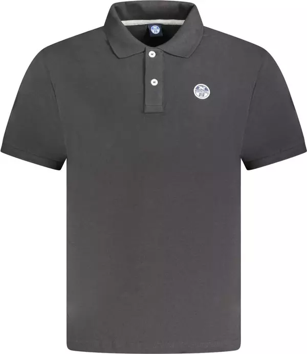 Black Cotton Mens Polo Shirt