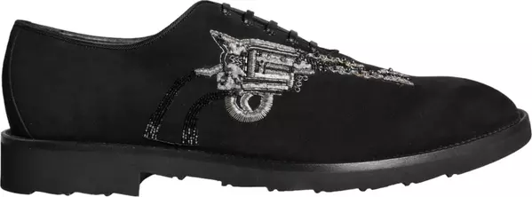 Black Suede Sicilia Lace Up Formal Shoes