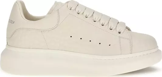 White Calf Leather Bos Taurus Chunky Sneakers