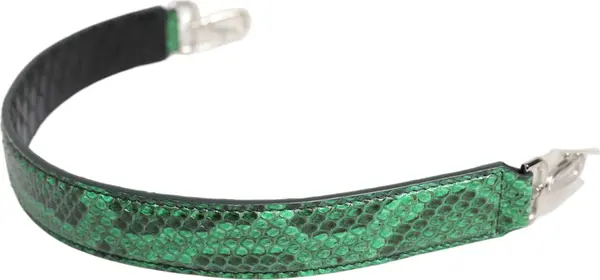 Black Green Exotic Leather Bag Shoulder Strap
