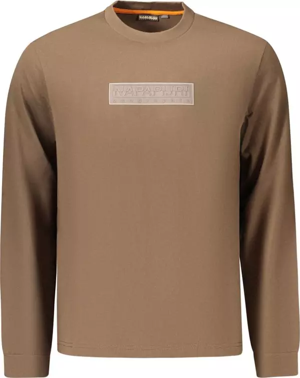Brown Cotton Men's T-Shirt