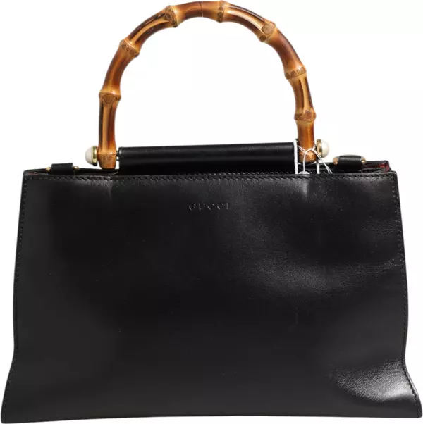 Nymphaea Bamboo Top Handle Leather Bag