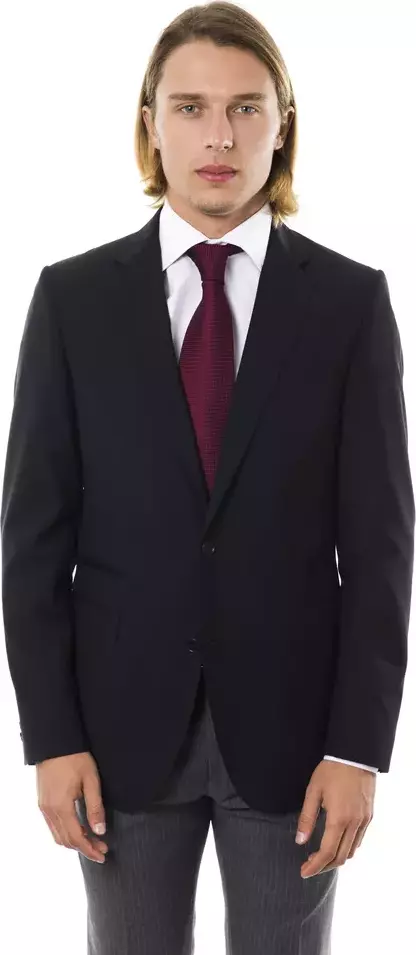 Black Wool Men's Blazer