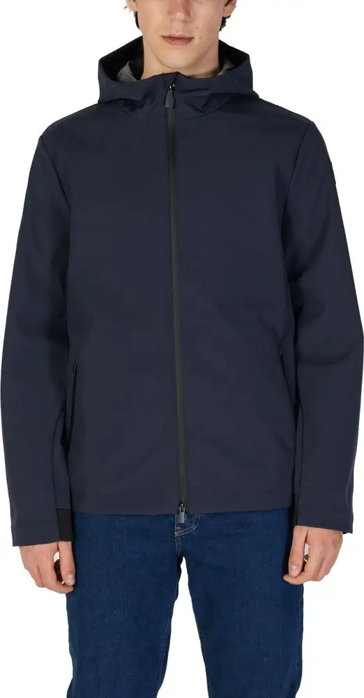 Blue Polyester Shell Jacket