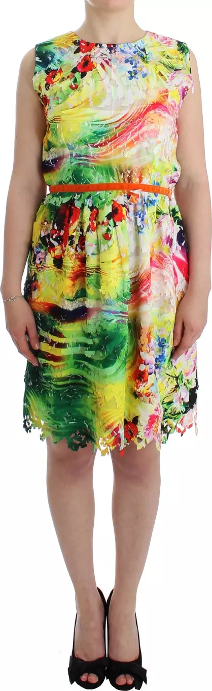 Multicolor Organza Sheath Dress