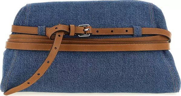 Blue Cotton Clutch Bag