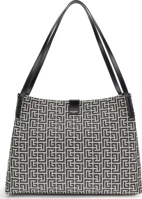 Black Cotton Shoulder Bag