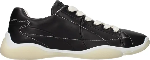 Black Leather Sneakers