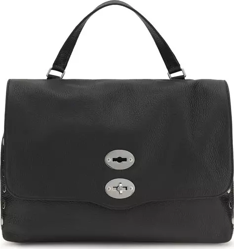 Black Calf Leather Bos Taurus Handbag
