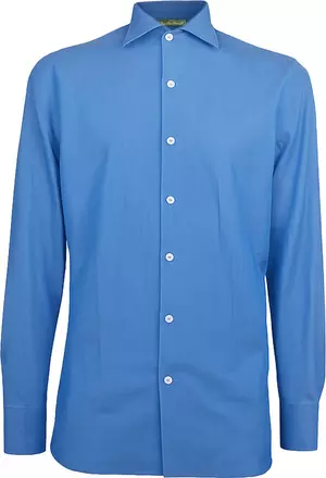 Blue Cotton Men's Shirt
