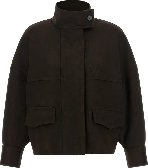 Brown Wool Bomber