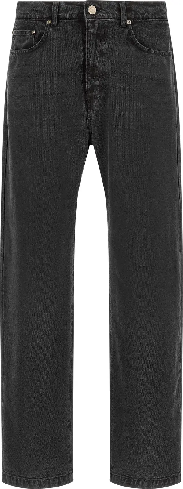 Gray Organic Cotton Straight-Leg Jeans