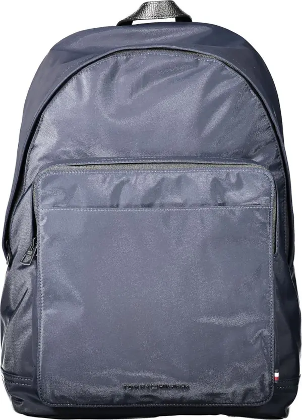 Blue Polyester Men Backpack
