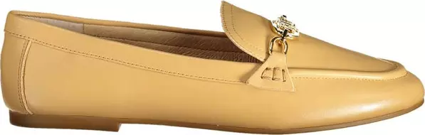 Beige Leather Womens Classic Shoe