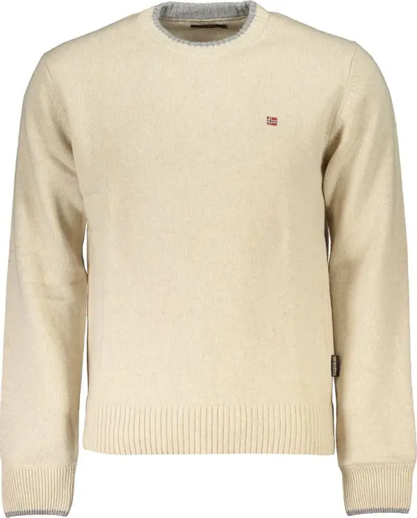 Beige Tessuto Men Sweater