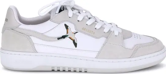 White Calf Leather Bos Taurus Low Top Sneakers