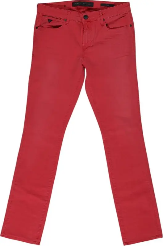Red Cotton Skinny Jeans