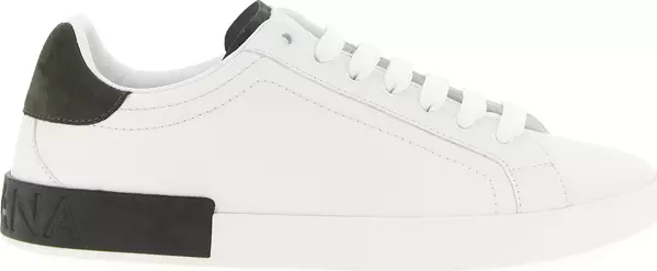 White Calfskin Low Top Sneakers