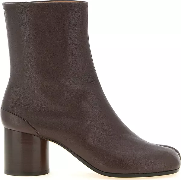Brown Lamb Leather Ankle Boots