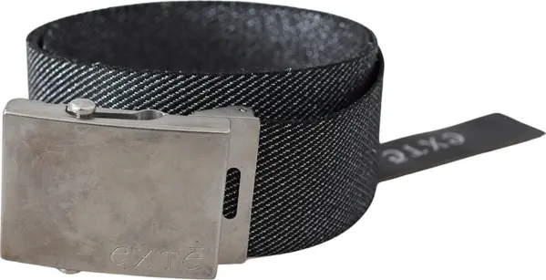 Black Silver Metal Brushed Buckle Waist Belt