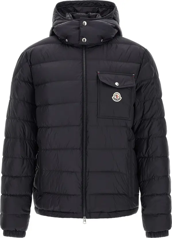 Blue Polyamide Full-Length Jacket