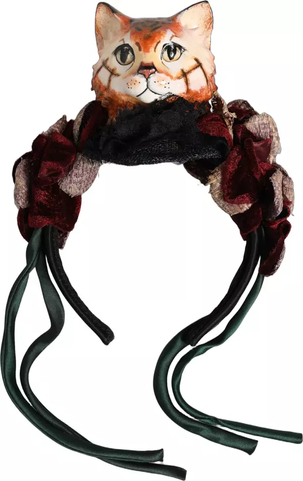 Multicolor Velvet Bengal Cat Silk Headwear Headband