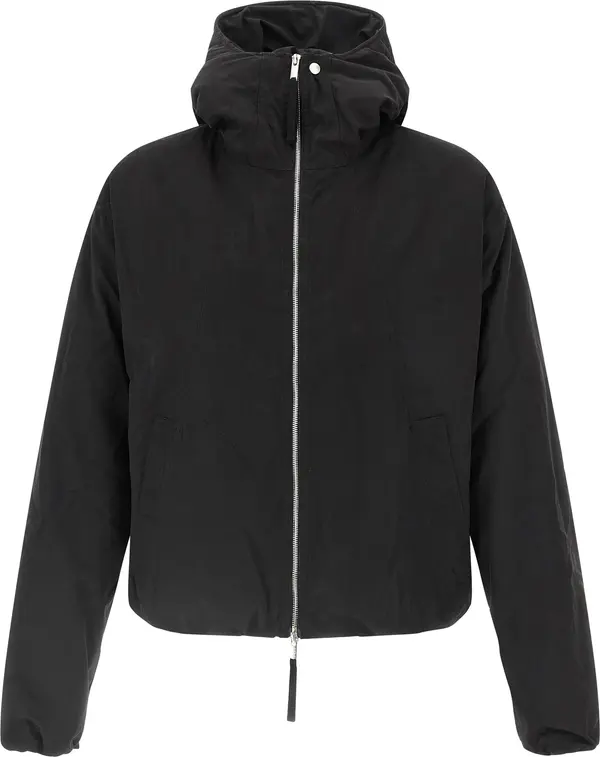 Black Polyester Shell Jacket