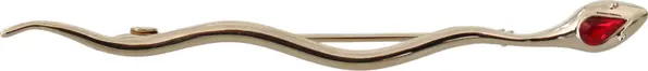 Silver Brass Crystal Spilla Serpente Brooch Pin