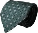 Green Silk Branded Logo Adjustable Men Tie