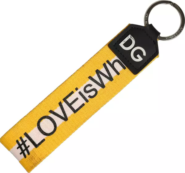 Multicolor Logo Polyester Brass Holder Keychain Keyring