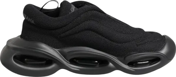 Black Slip On Low Top Wave Sneakers Shoes