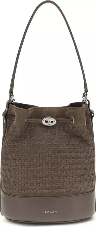 Brown Calf Leather Bos Taurus Backet Bag