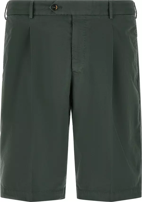 Bicolor Cotton Bermuda Shorts