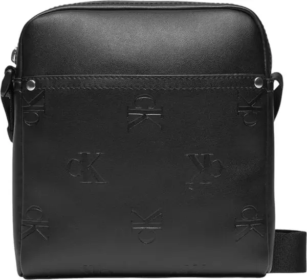 Black Polyethylene Messenger Bag