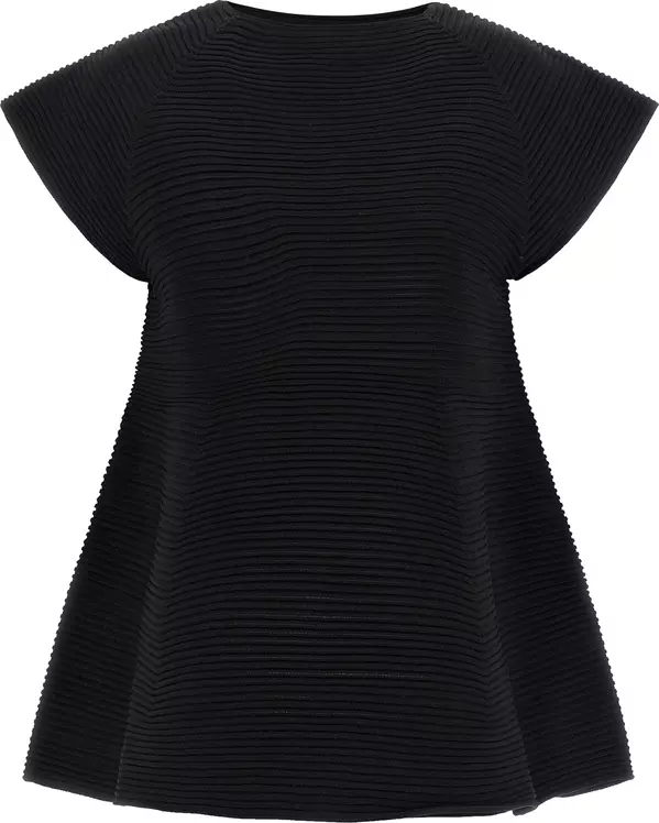 Black Polyester Short Dress