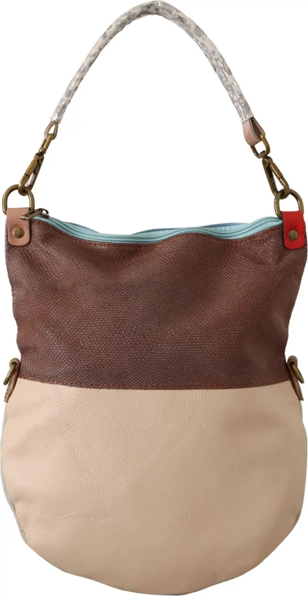 Multicolor Genuine Leather Shoulder Tote Women Handbag