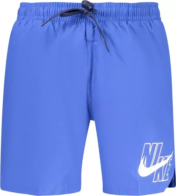 Blue Polyester Men's Swimwear