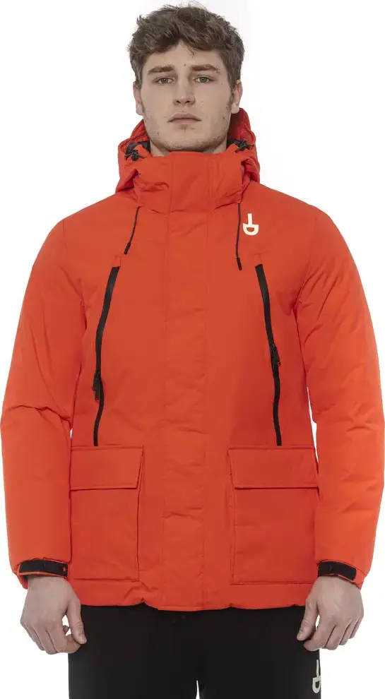 Red Polyester Men's Jacket