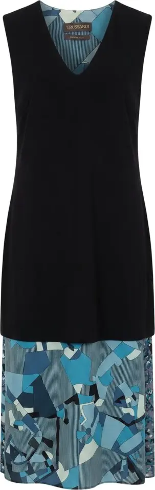 Blue Silk Women Dress