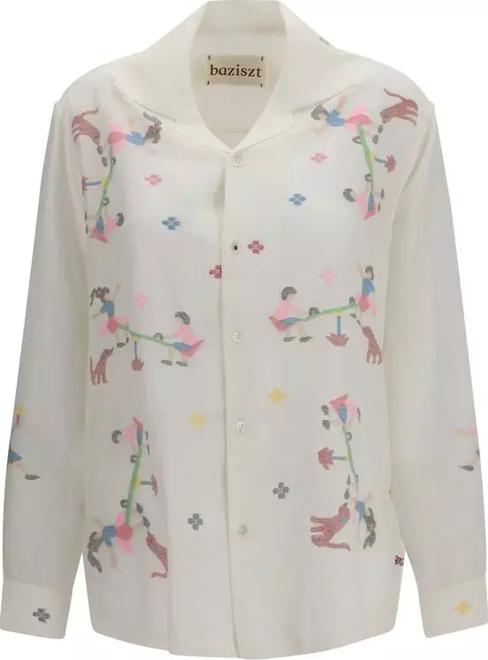 White Cotton Pattern Shirt