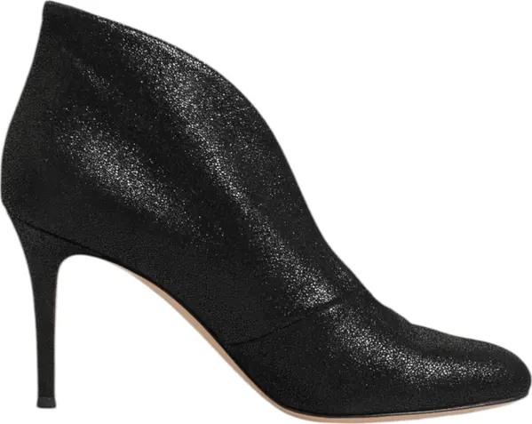 Metallic Black Pump Stiletto Heels Shoes