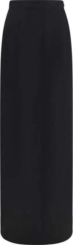 Black Wool Oves Aries Long Skirt