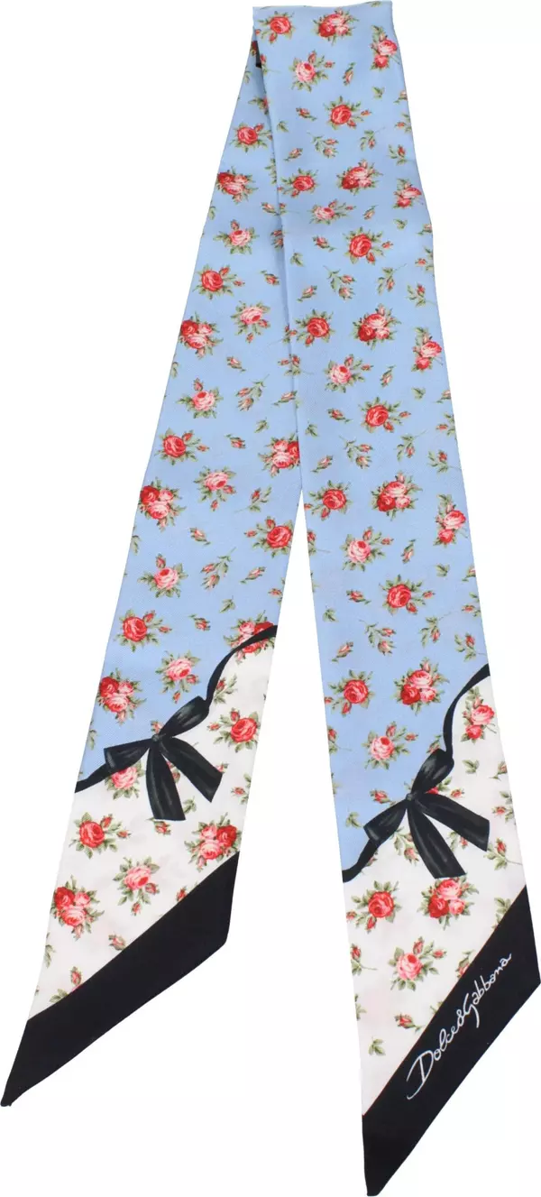 Light Blue Silk Foulard