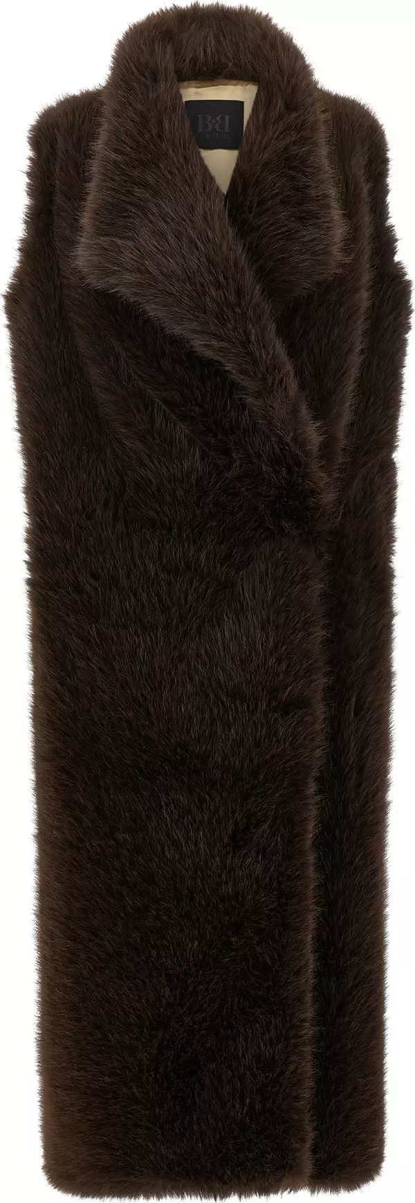 Brown Polyester Coat