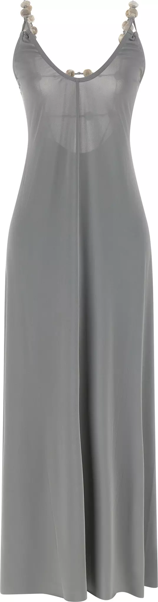 Silver Polyamide Long Dress