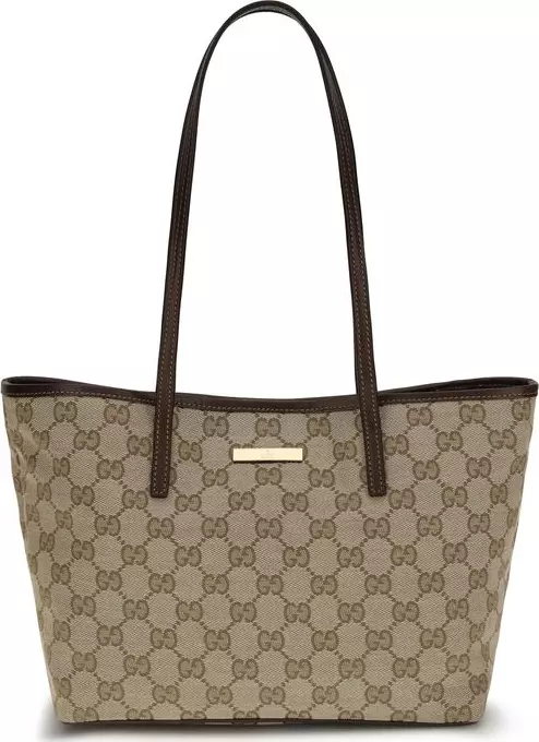 Beige Fabric Handbag