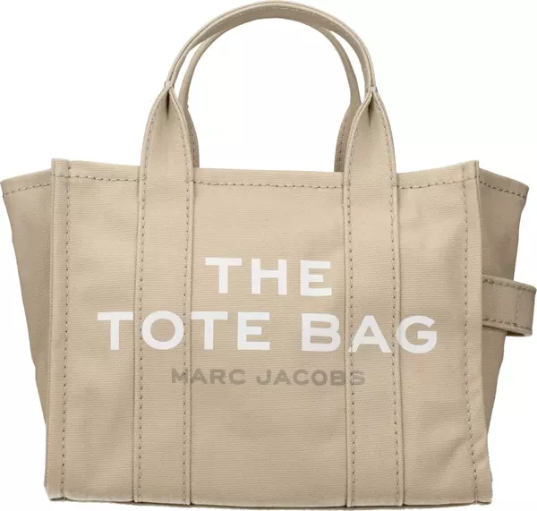 Beige Fabric Handbag